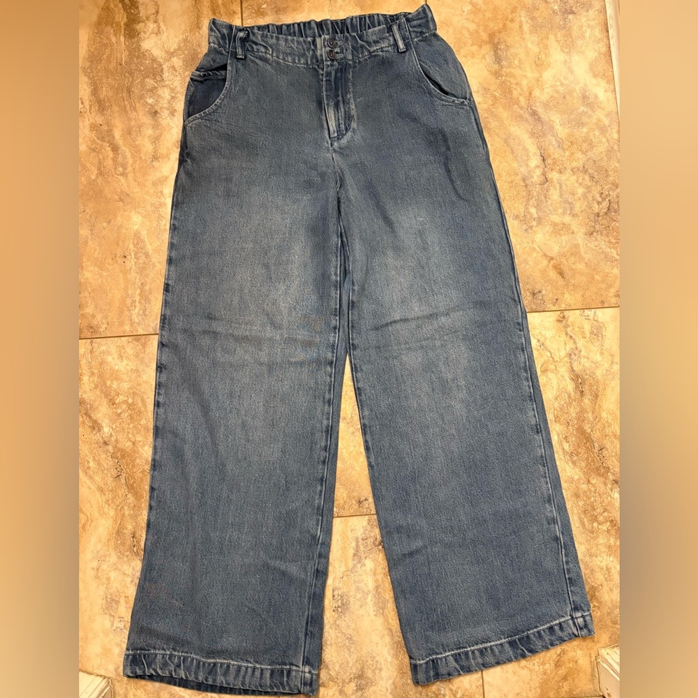 YFB Young Fabulous & Broke Wide Leg High Rise Elastic Waist Jeans Size Small